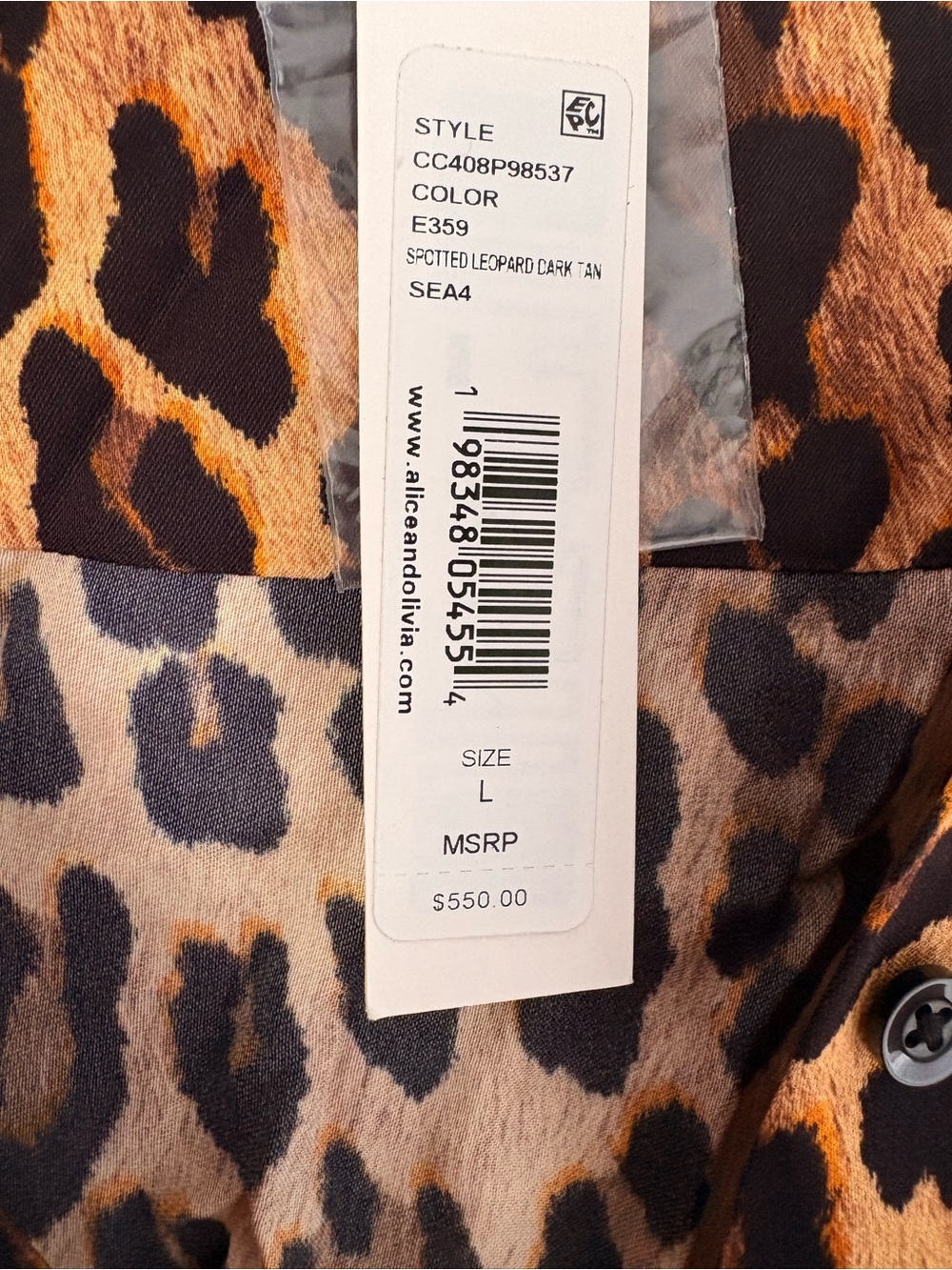 Alice + Olivia Leopard Print Wrap Dress - Picture 2 of 2